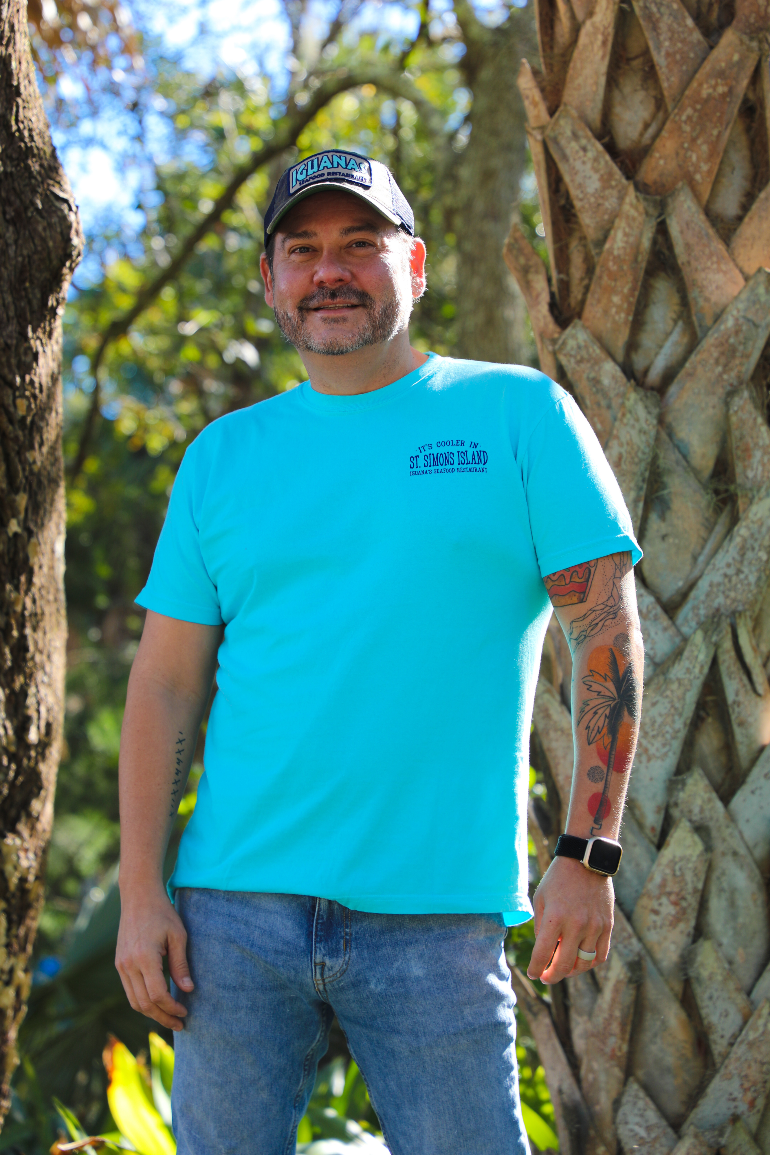 It's Cooler in SSI T-Shirt: Turquoise/Multi – Iguanas Seafood